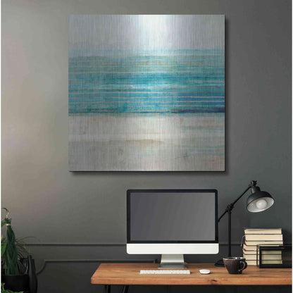 Luxe Metal Art 'Ocean Daydream III' by Flora Kouta Metal Wall Art,36x36