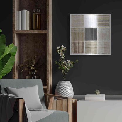 Luxe Metal Art 'Natural Patchwork I' by Flora Kouta Metal Wall Art,24x24