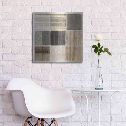 Luxe Metal Art 'Natural Patchwork II' by Flora Kouta Metal Wall Art,24x24