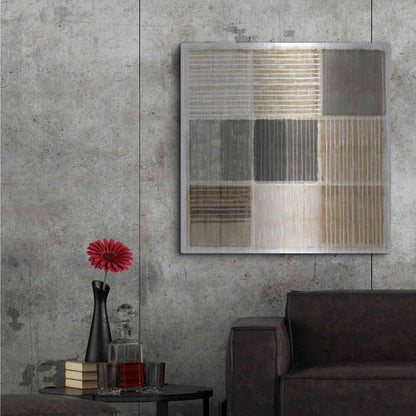 Luxe Metal Art 'Natural Patchwork II' by Flora Kouta Metal Wall Art,36x36