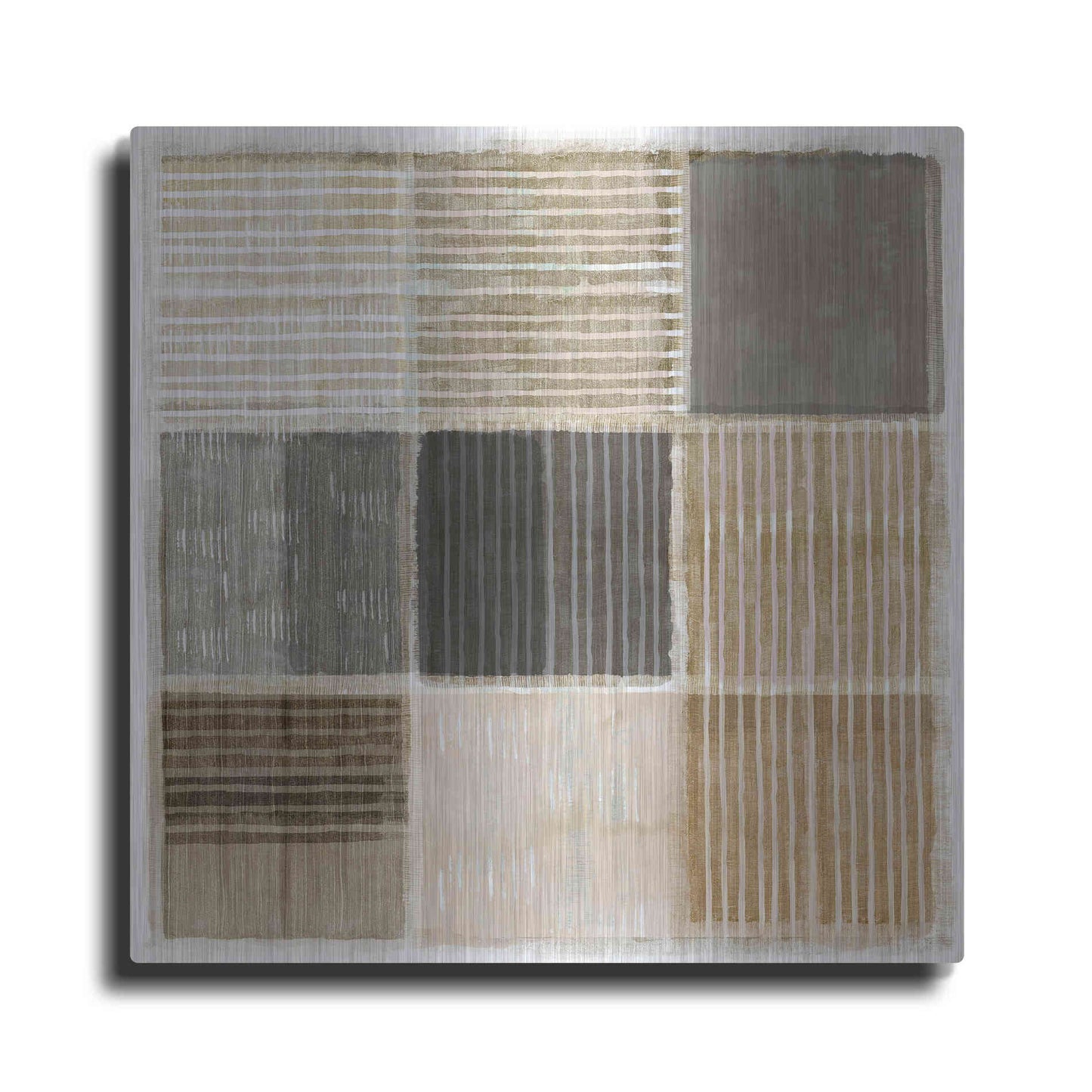 Luxe Metal Art 'Natural Patchwork II' by Flora Kouta Metal Wall Art