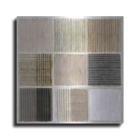Luxe Metal Art 'Natural Patchwork III' by Flora Kouta Metal Wall Art