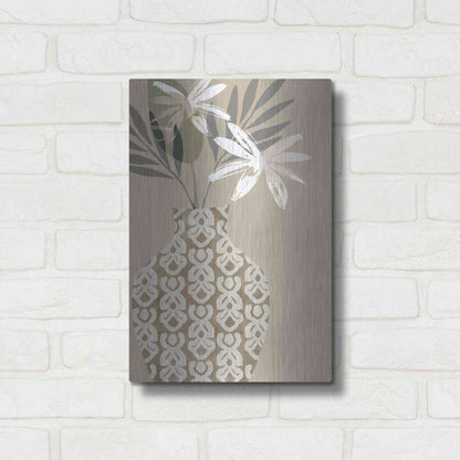 Luxe Metal Art 'Decorative Vase I' by Flora Kouta Metal Wall Art,12x16