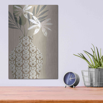 Luxe Metal Art 'Decorative Vase I' by Flora Kouta Metal Wall Art,12x16
