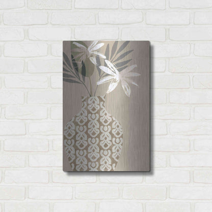 Luxe Metal Art 'Decorative Vase I' by Flora Kouta Metal Wall Art,16x24