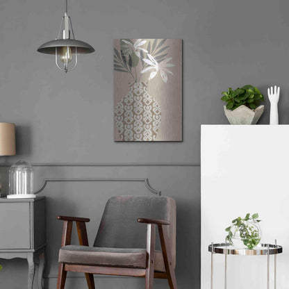 Luxe Metal Art 'Decorative Vase I' by Flora Kouta Metal Wall Art,16x24