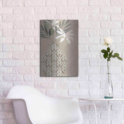 Luxe Metal Art 'Decorative Vase I' by Flora Kouta Metal Wall Art,16x24