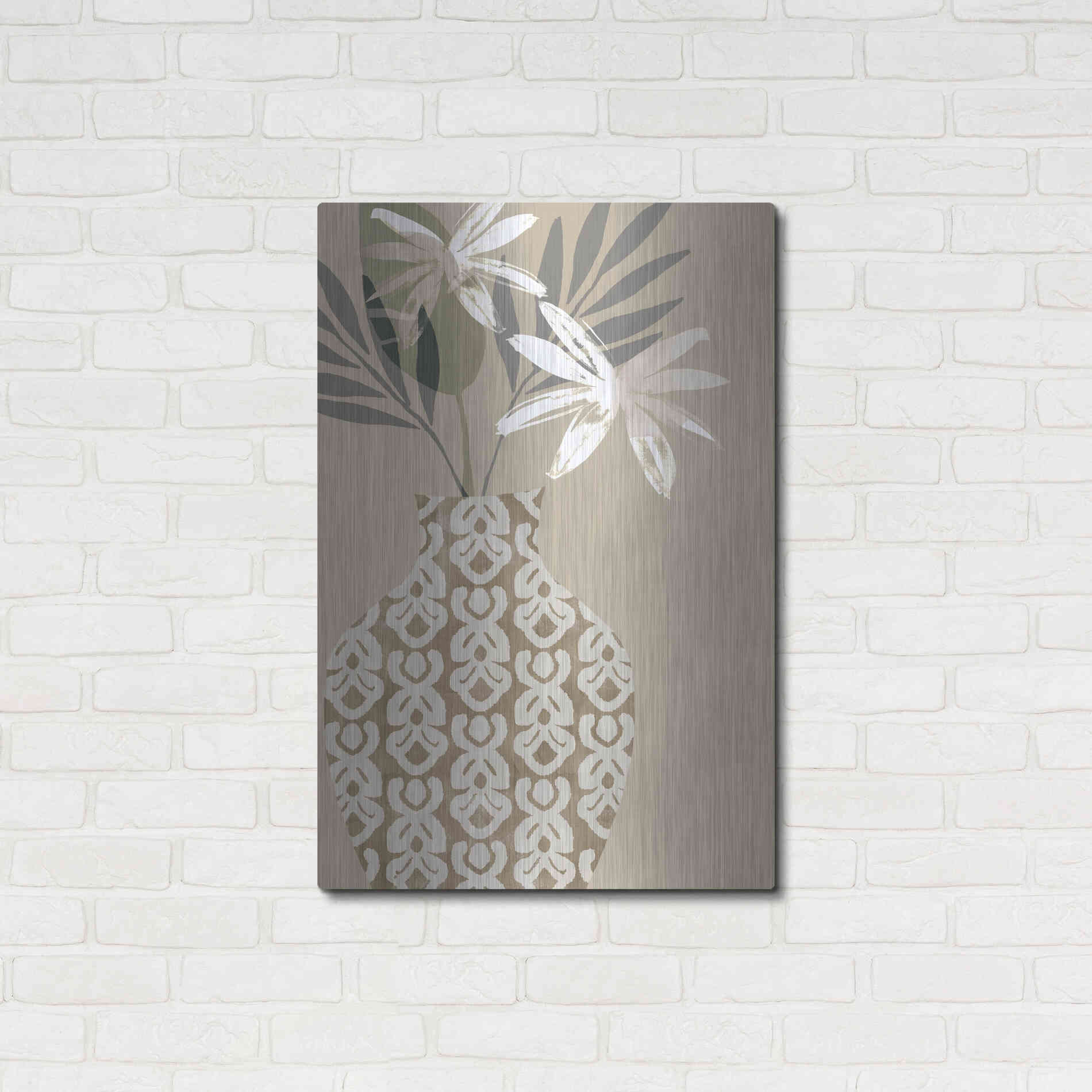 Luxe Metal Art 'Decorative Vase I' by Flora Kouta Metal Wall Art,24x36