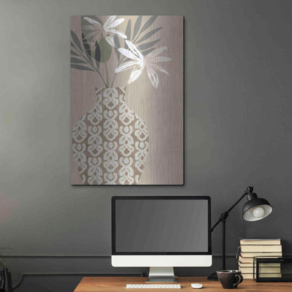 Luxe Metal Art 'Decorative Vase I' by Flora Kouta Metal Wall Art,24x36