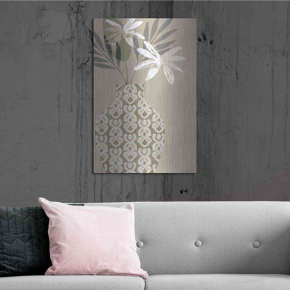 Luxe Metal Art 'Decorative Vase I' by Flora Kouta Metal Wall Art,24x36
