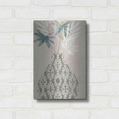 Luxe Metal Art 'Decorative Vase II' by Flora Kouta Metal Wall Art,12x16