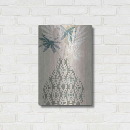 Luxe Metal Art 'Decorative Vase II' by Flora Kouta Metal Wall Art,16x24