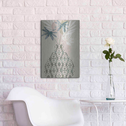 Luxe Metal Art 'Decorative Vase II' by Flora Kouta Metal Wall Art,16x24