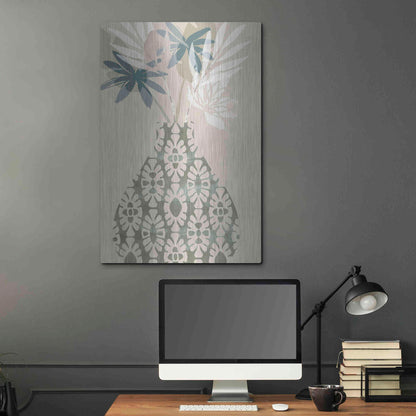 Luxe Metal Art 'Decorative Vase II' by Flora Kouta Metal Wall Art,24x36