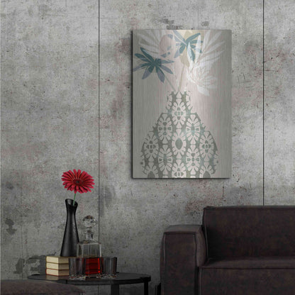 Luxe Metal Art 'Decorative Vase II' by Flora Kouta Metal Wall Art,24x36