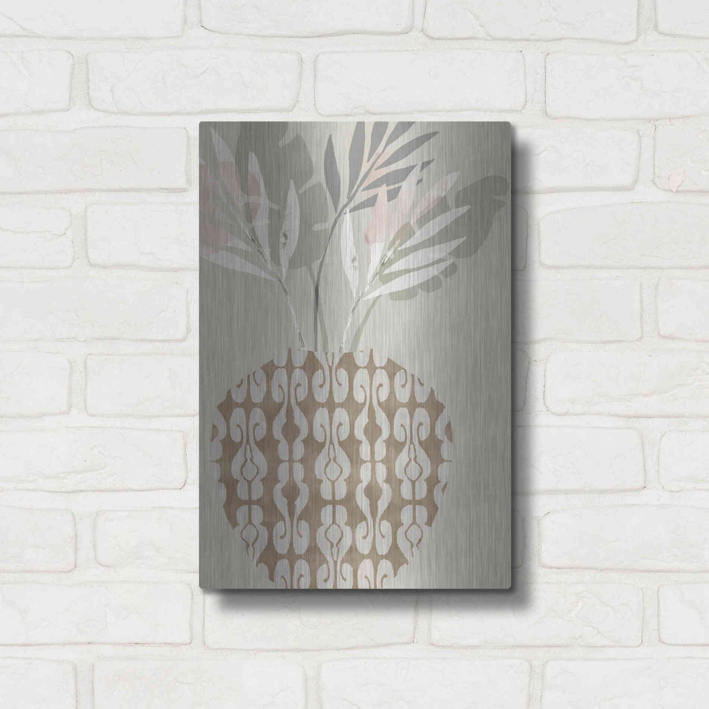 Luxe Metal Art 'Decorative Vase III' by Flora Kouta Metal Wall Art,12x16