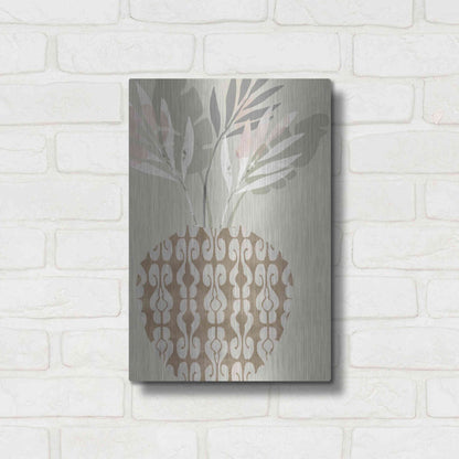 Luxe Metal Art 'Decorative Vase III' by Flora Kouta Metal Wall Art,12x16