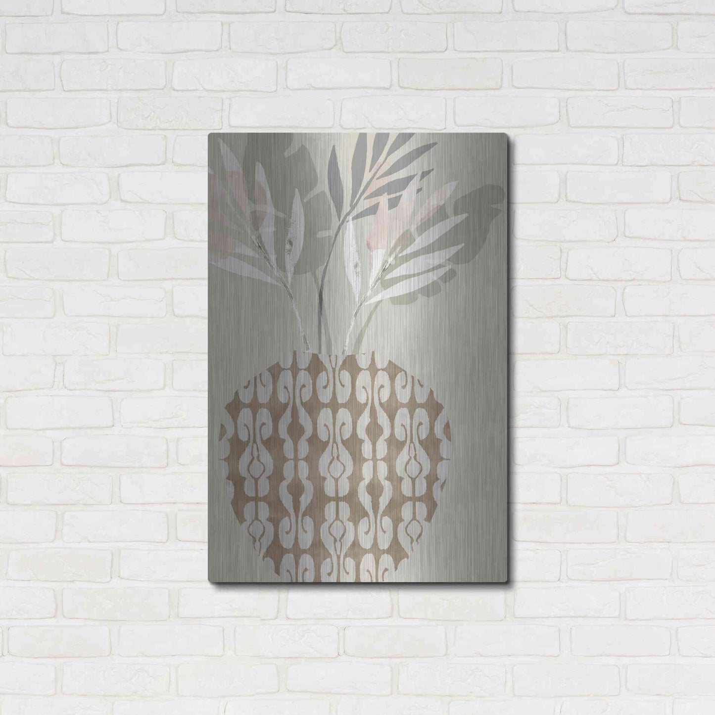 Luxe Metal Art 'Decorative Vase III' by Flora Kouta Metal Wall Art,24x36