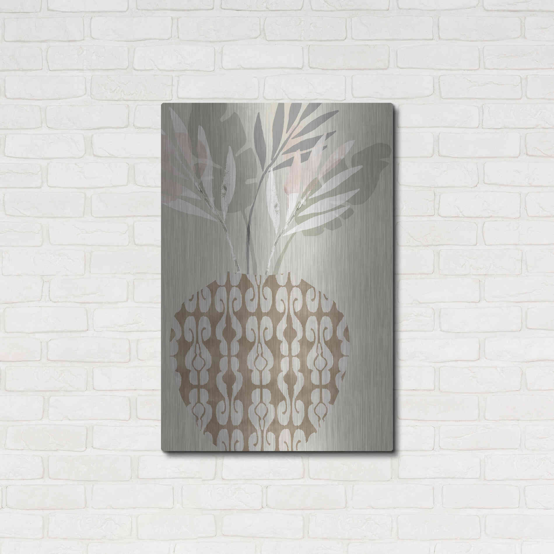 Luxe Metal Art 'Decorative Vase III' by Flora Kouta Metal Wall Art,24x36
