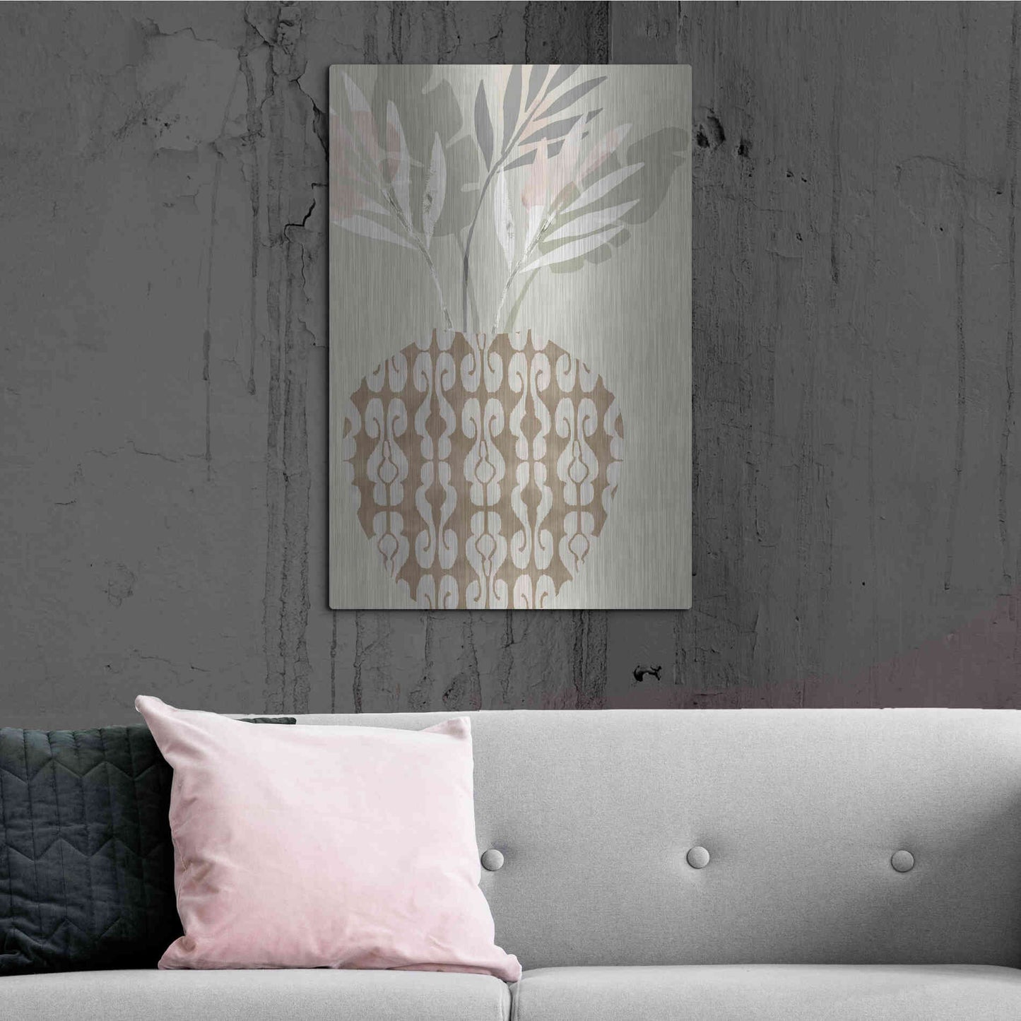 Luxe Metal Art 'Decorative Vase III' by Flora Kouta Metal Wall Art,24x36