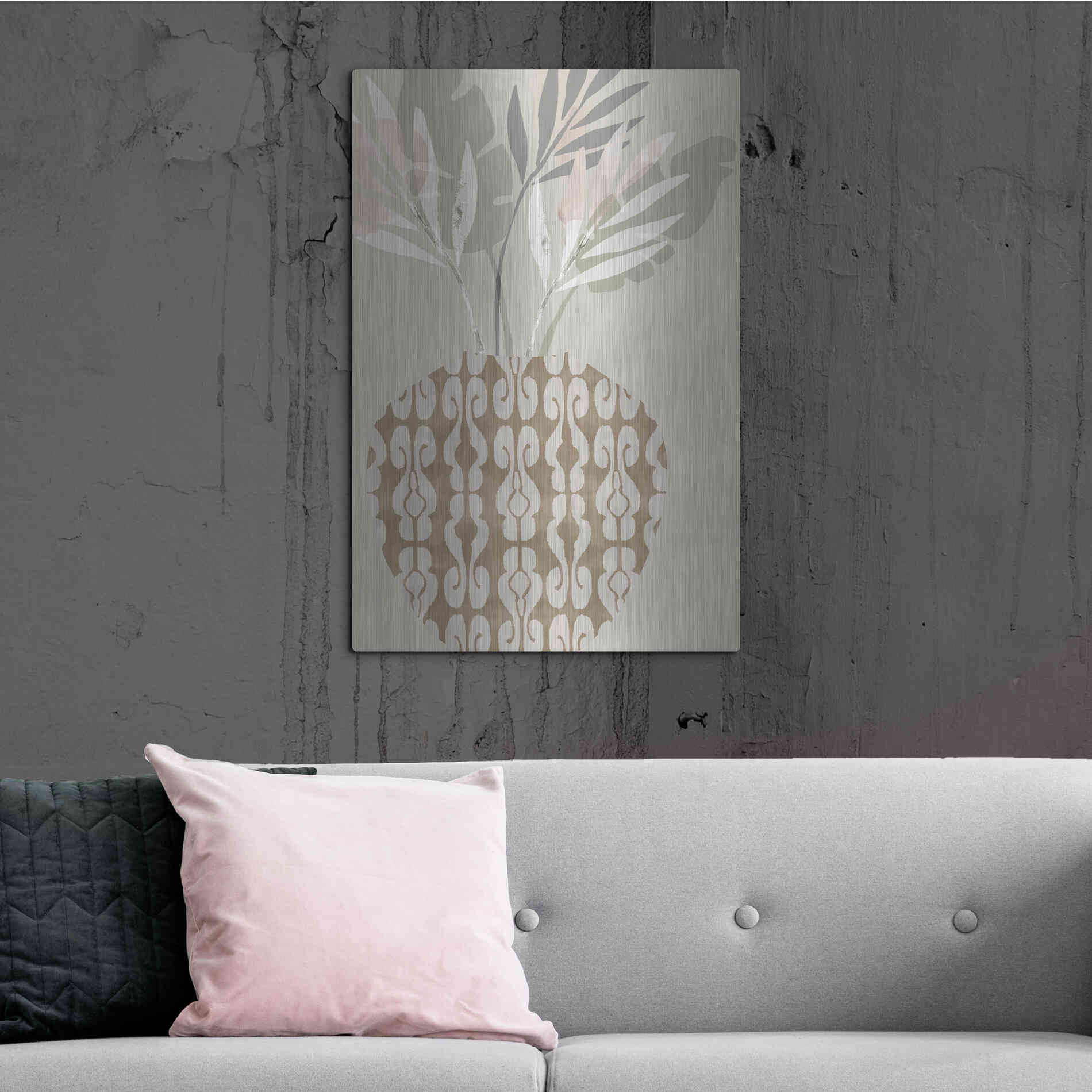 Luxe Metal Art 'Decorative Vase III' by Flora Kouta Metal Wall Art,24x36