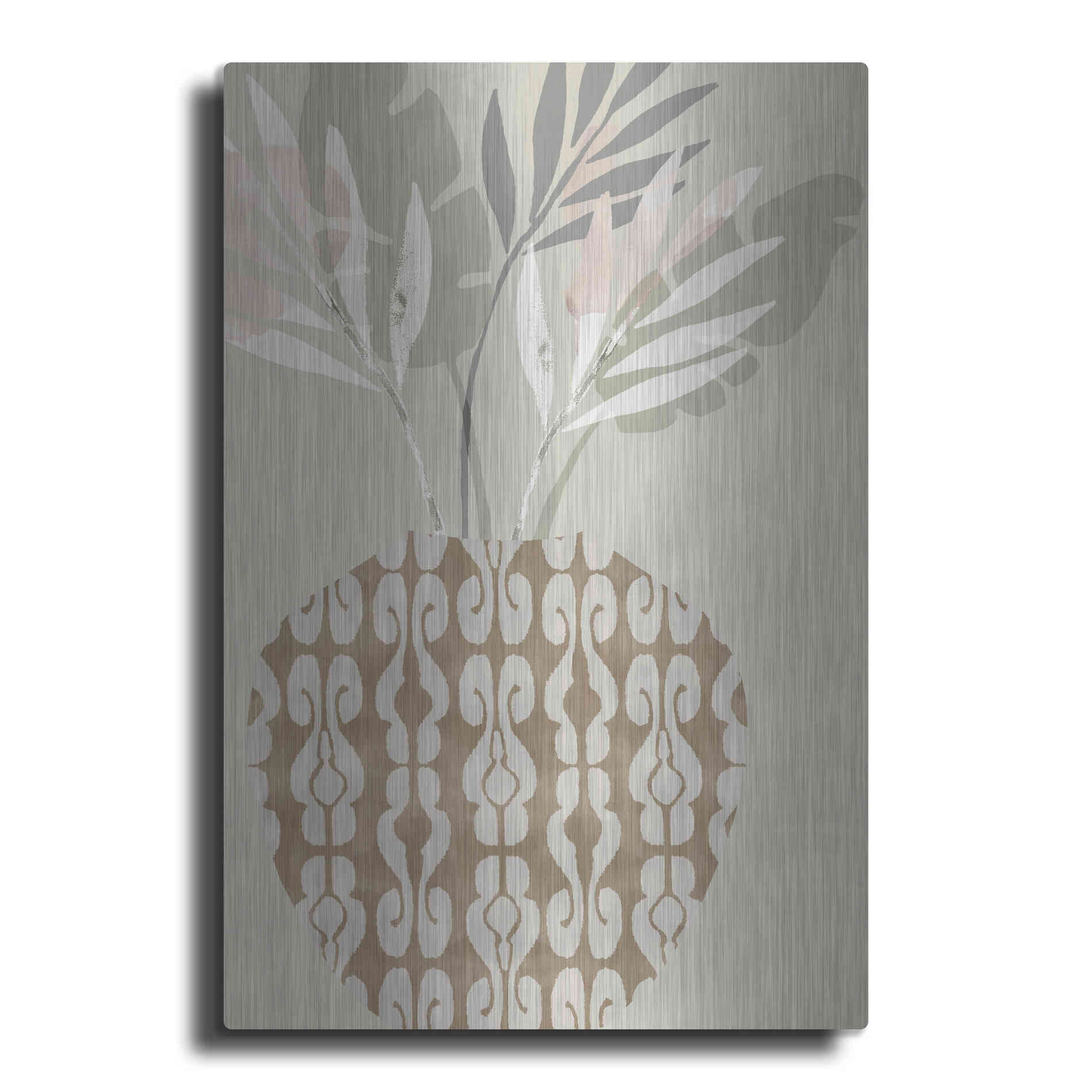Luxe Metal Art 'Decorative Vase III' by Flora Kouta Metal Wall Art