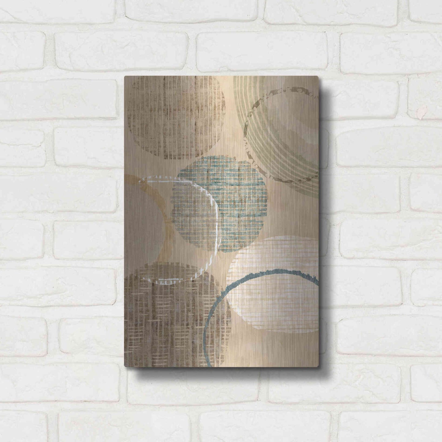 Luxe Metal Art 'Woven Baskets I' by Flora Kouta Metal Wall Art,12x16