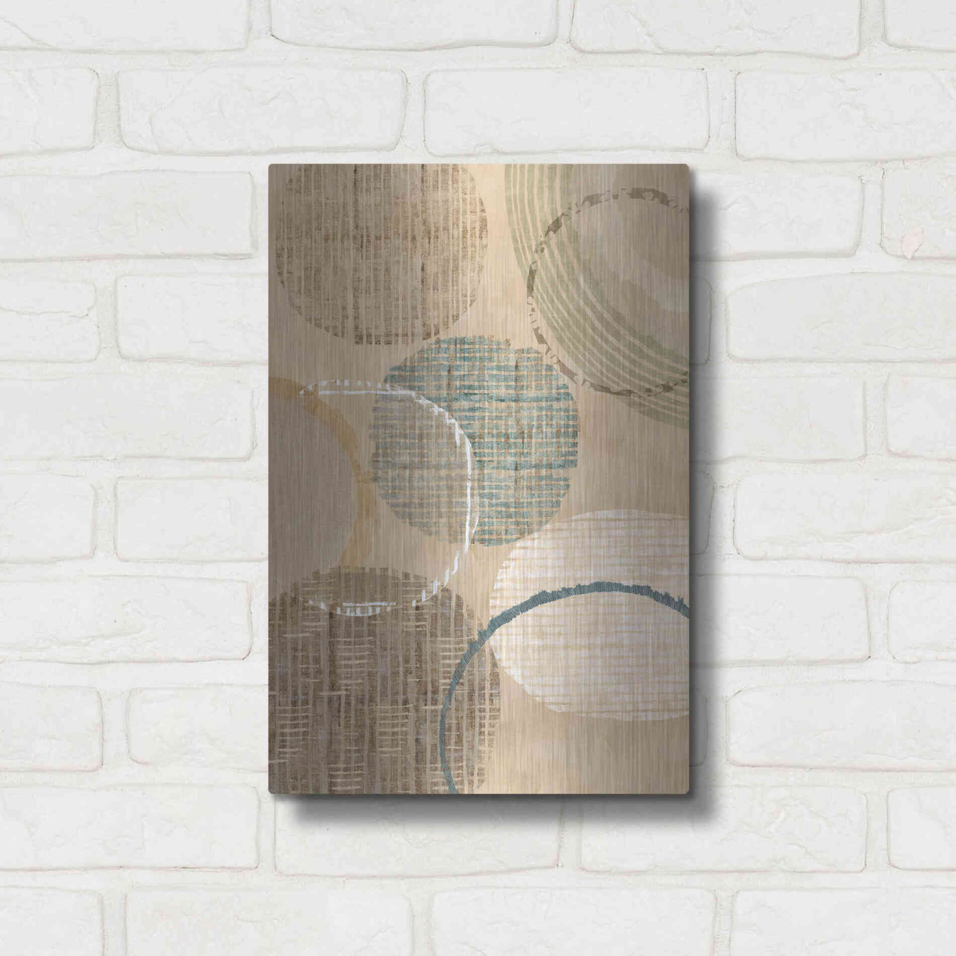 Luxe Metal Art 'Woven Baskets I' by Flora Kouta Metal Wall Art,12x16