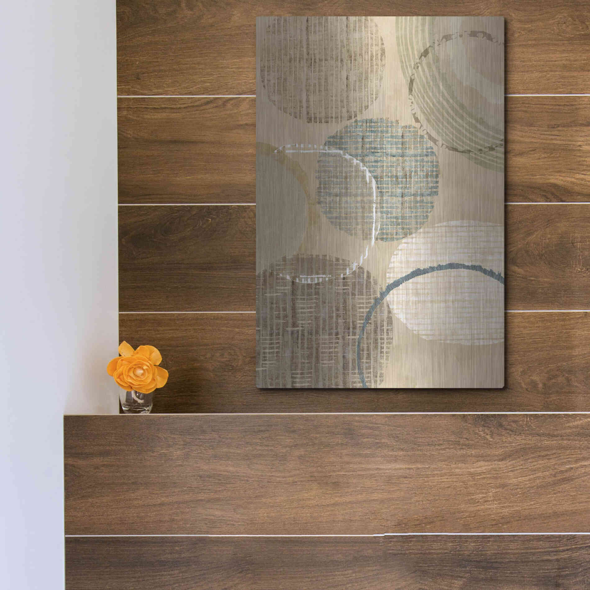 Luxe Metal Art 'Woven Baskets I' by Flora Kouta Metal Wall Art,12x16