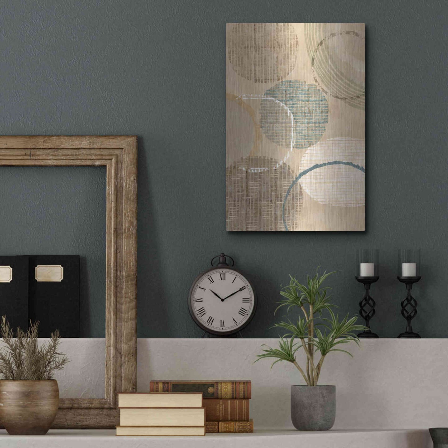 Luxe Metal Art 'Woven Baskets I' by Flora Kouta Metal Wall Art,12x16