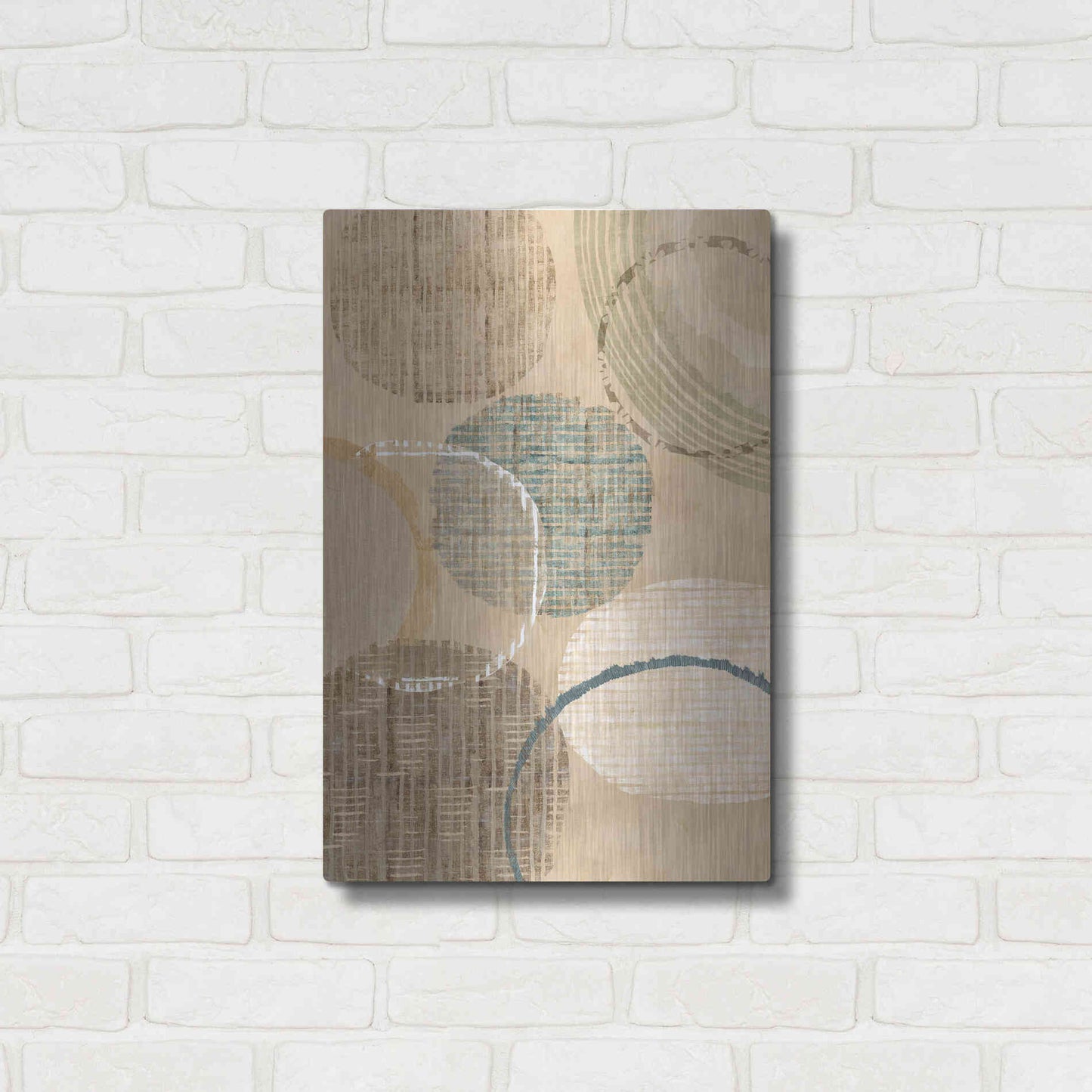 Luxe Metal Art 'Woven Baskets I' by Flora Kouta Metal Wall Art,16x24