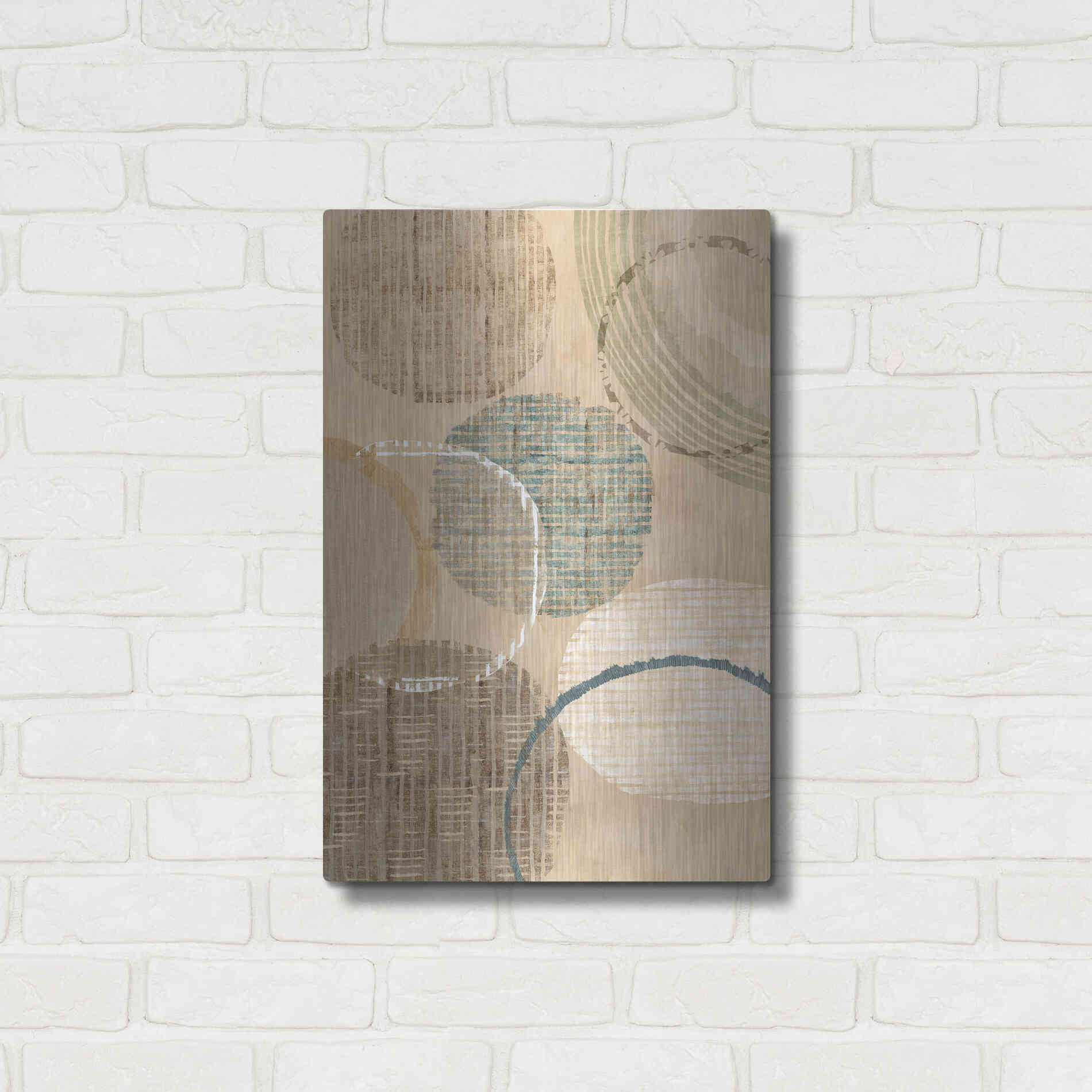 Luxe Metal Art 'Woven Baskets I' by Flora Kouta Metal Wall Art,16x24