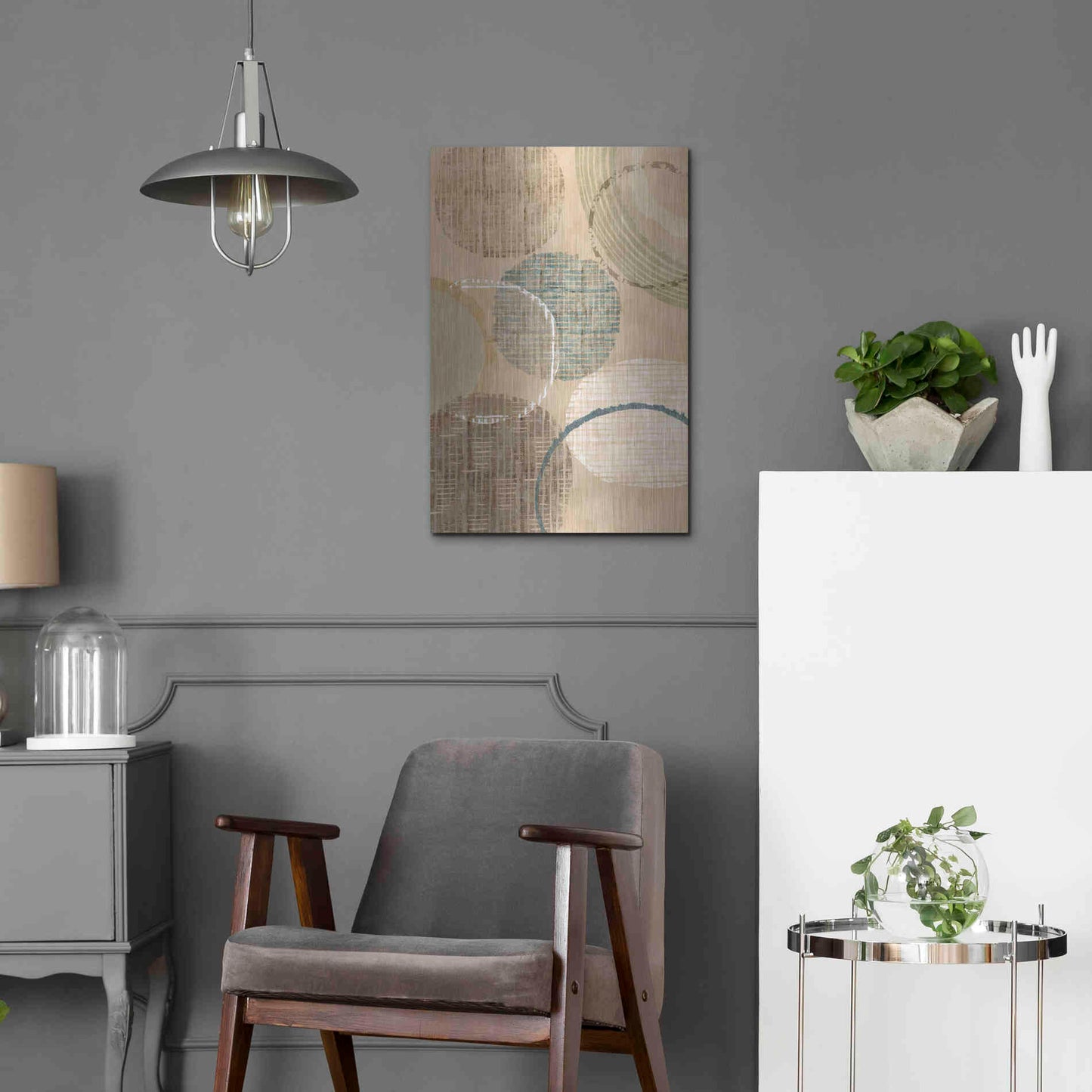 Luxe Metal Art 'Woven Baskets I' by Flora Kouta Metal Wall Art,16x24