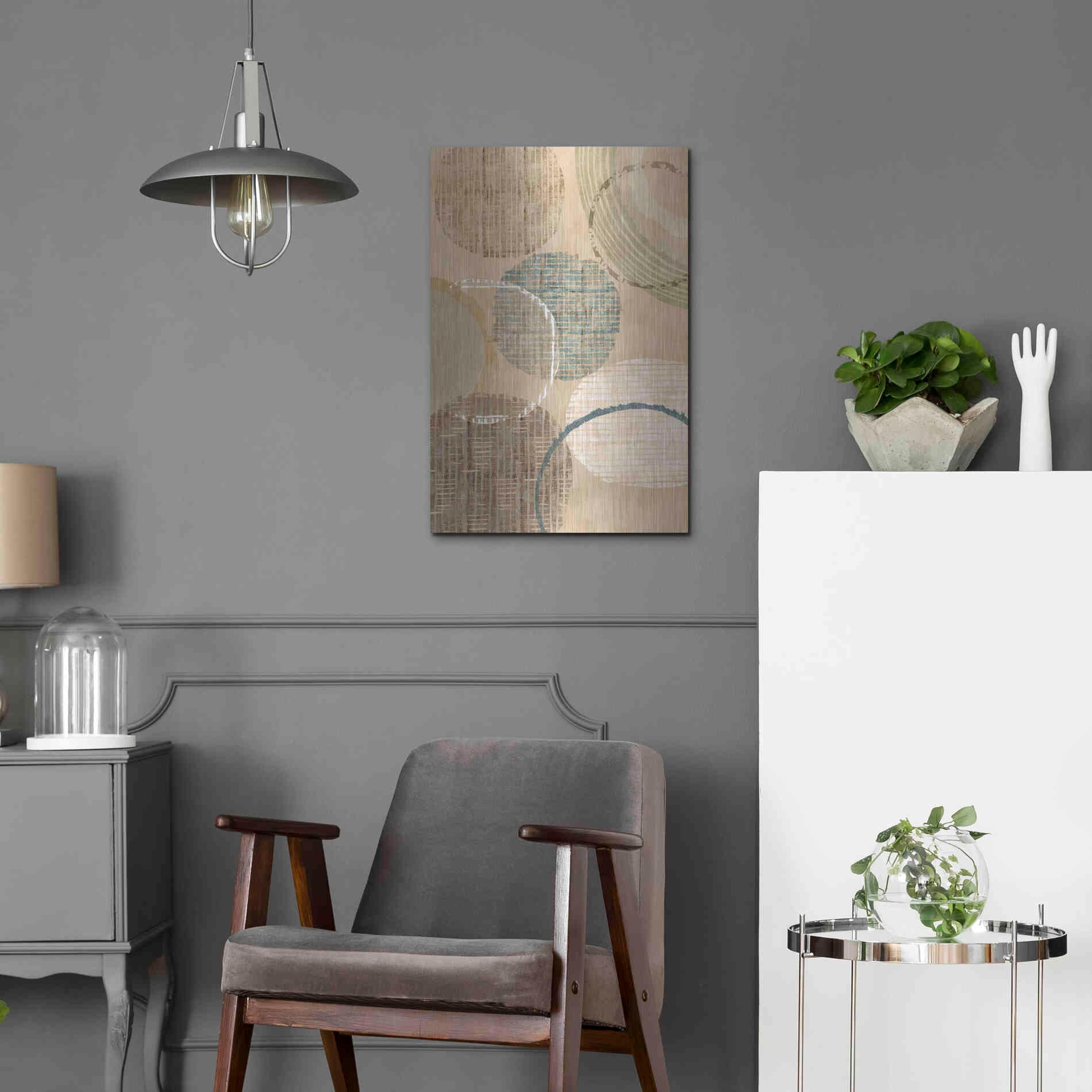 Luxe Metal Art 'Woven Baskets I' by Flora Kouta Metal Wall Art,16x24