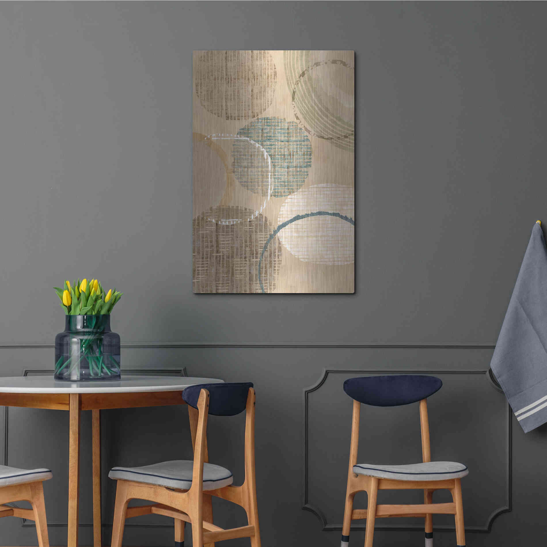 Luxe Metal Art 'Woven Baskets I' by Flora Kouta Metal Wall Art,24x36