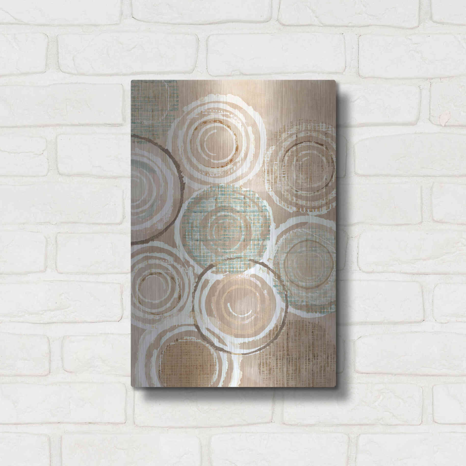 Luxe Metal Art 'Woven Baskets III' by Flora Kouta Metal Wall Art,12x16