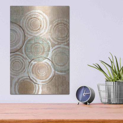 Luxe Metal Art 'Woven Baskets III' by Flora Kouta Metal Wall Art,12x16