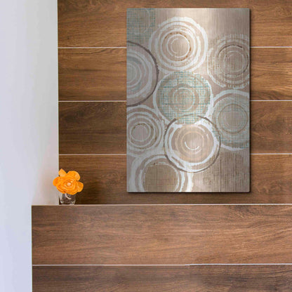 Luxe Metal Art 'Woven Baskets III' by Flora Kouta Metal Wall Art,12x16