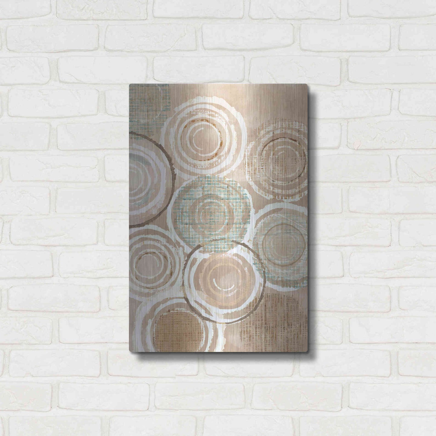 Luxe Metal Art 'Woven Baskets III' by Flora Kouta Metal Wall Art,16x24