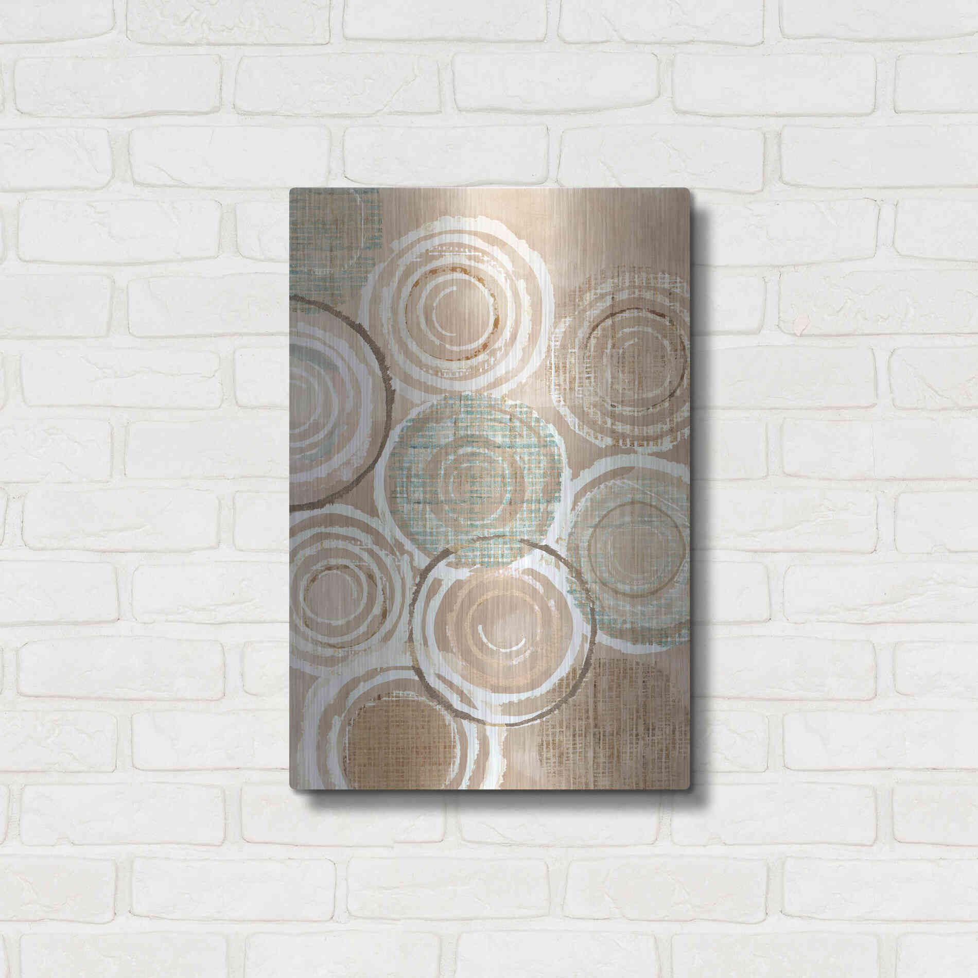 Luxe Metal Art 'Woven Baskets III' by Flora Kouta Metal Wall Art,16x24