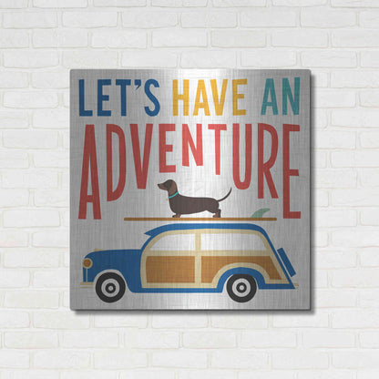 Luxe Metal Art 'Beach Bums Woodie' by Michael Mullan, Metal Wall Art,36x36