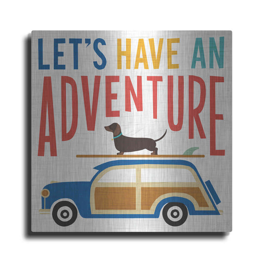 Luxe Metal Art 'Beach Bums Woodie' by Michael Mullan, Metal Wall Art