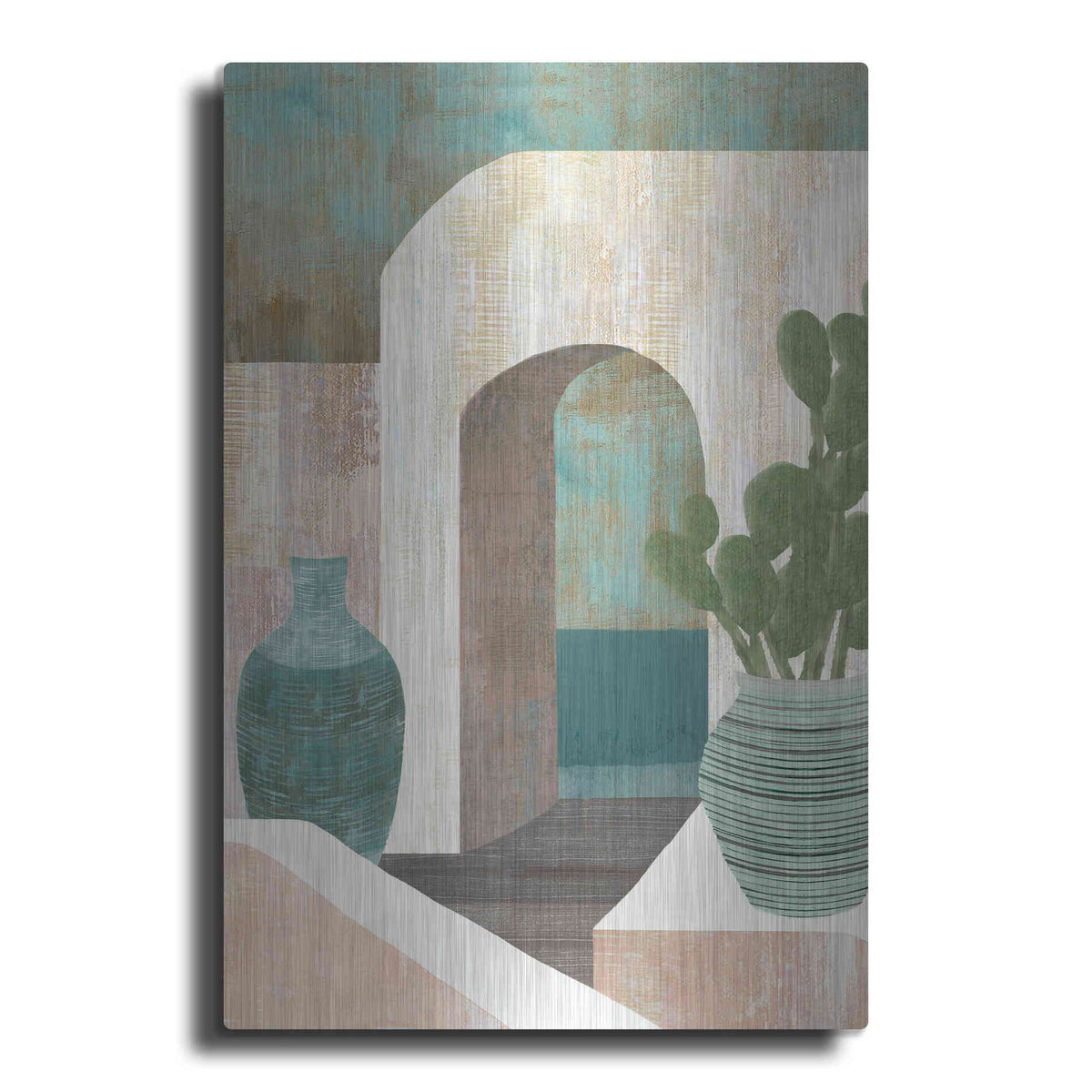Luxe Metal Art 'Sunbaked Archway I' by Flora Kouta Metal Wall Art