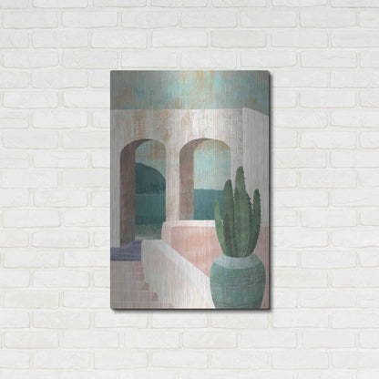 Luxe Metal Art 'Sunbaked Archway II' by Flora Kouta Metal Wall Art,24x36