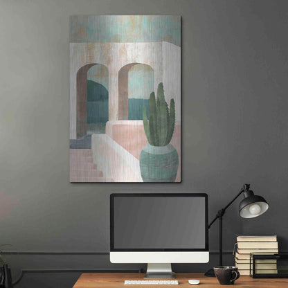 Luxe Metal Art 'Sunbaked Archway II' by Flora Kouta Metal Wall Art,24x36