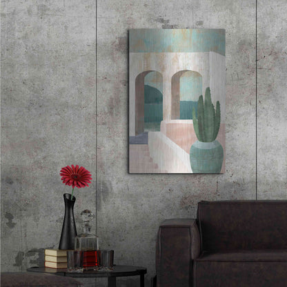 Luxe Metal Art 'Sunbaked Archway II' by Flora Kouta Metal Wall Art,24x36