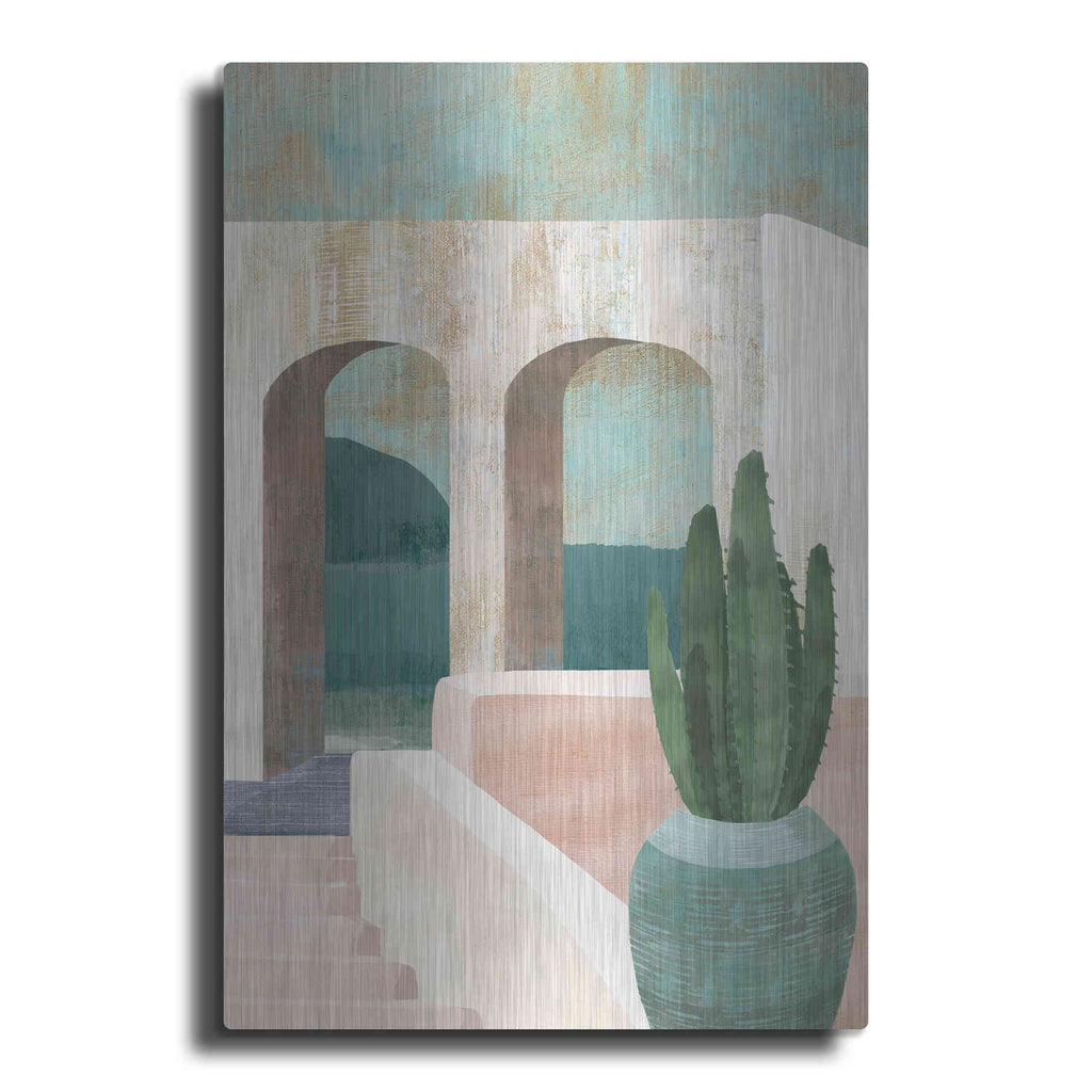 Luxe Metal Art 'Sunbaked Archway II' by Flora Kouta Metal Wall Art