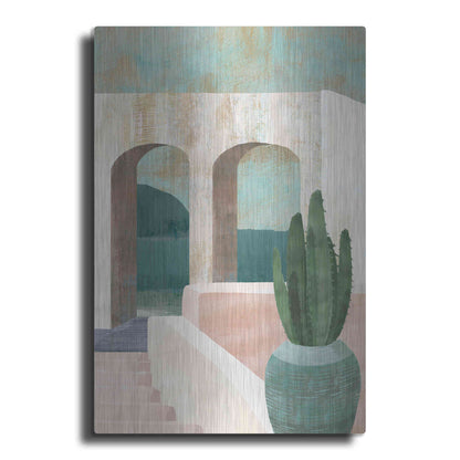 Luxe Metal Art 'Sunbaked Archway II' by Flora Kouta Metal Wall Art