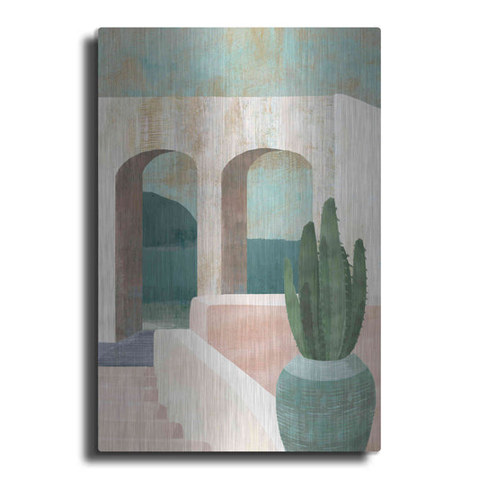 Luxe Metal Art 'Sunbaked Archway II' by Flora Kouta Metal Wall Art