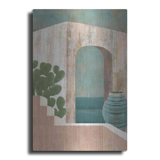 Luxe Metal Art 'Sunbaked Archway III' by Flora Kouta Metal Wall Art